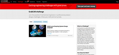 GrabCAD Challenges Screen Shot