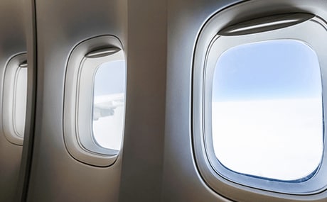 Custom 3D printed airplane windows