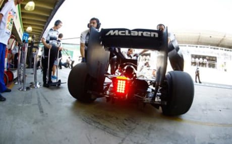 Rearview of a McLaren Formula One Racing Car