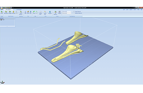 a screen showing Objet Studio software